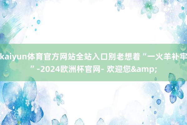 kaiyun体育官方网站全站入口别老想着“一火羊补牢”-2024欧洲杯官网- 欢迎您&
