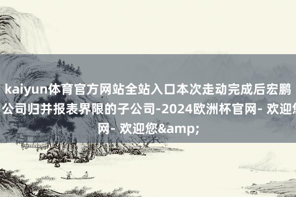 kaiyun体育官方网站全站入口本次走动完成后宏鹏商砼成为公司归并报表界限的子公司-2024欧洲杯官网- 欢迎您&