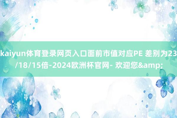 kaiyun体育登录网页入口面前市值对应PE 差别为23/18/15倍-2024欧洲杯官网- 欢迎您&