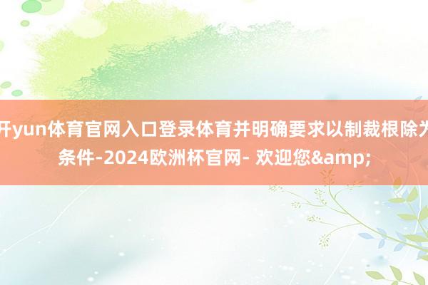 开yun体育官网入口登录体育并明确要求以制裁根除为条件-2024欧洲杯官网- 欢迎您&