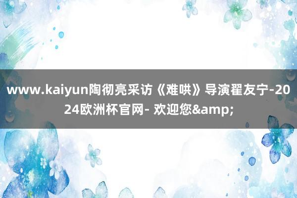 www.kaiyun陶彻亮采访《难哄》导演翟友宁-2024欧洲杯官网- 欢迎您&