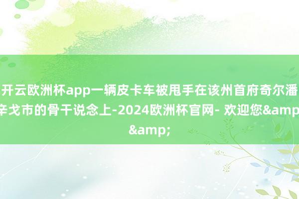 开云欧洲杯app一辆皮卡车被甩手在该州首府奇尔潘辛戈市的骨干说念上-2024欧洲杯官网- 欢迎您&