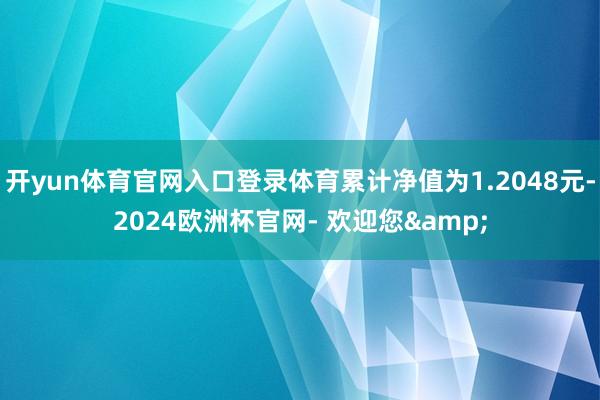 开yun体育官网入口登录体育累计净值为1.2048元-2024欧洲杯官网- 欢迎您&