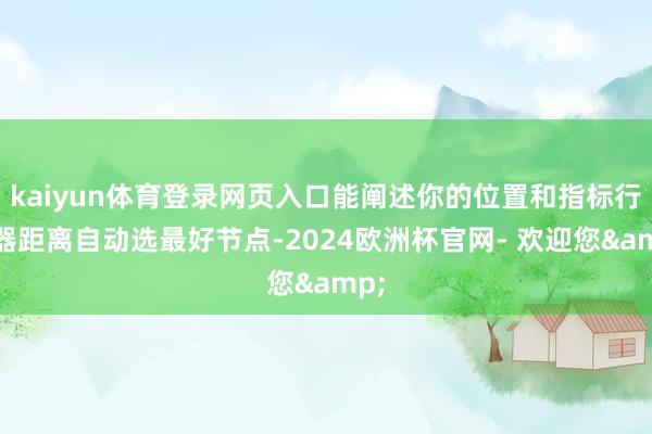 kaiyun体育登录网页入口能阐述你的位置和指标行状器距离自动选最好节点-2024欧洲杯官网- 欢迎您&