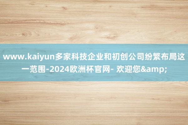 www.kaiyun多家科技企业和初创公司纷繁布局这一范围-2024欧洲杯官网- 欢迎您&