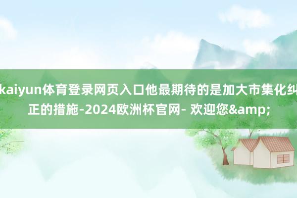 kaiyun体育登录网页入口他最期待的是加大市集化纠正的措施-2024欧洲杯官网- 欢迎您&