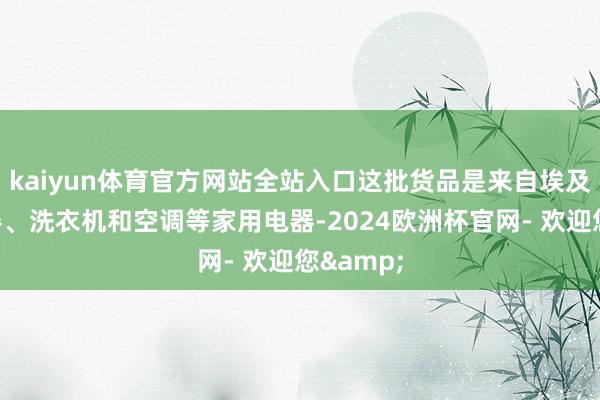kaiyun体育官方网站全站入口这批货品是来自埃及的开水器、洗衣机和空调等家用电器-2024欧洲杯官网- 欢迎您&