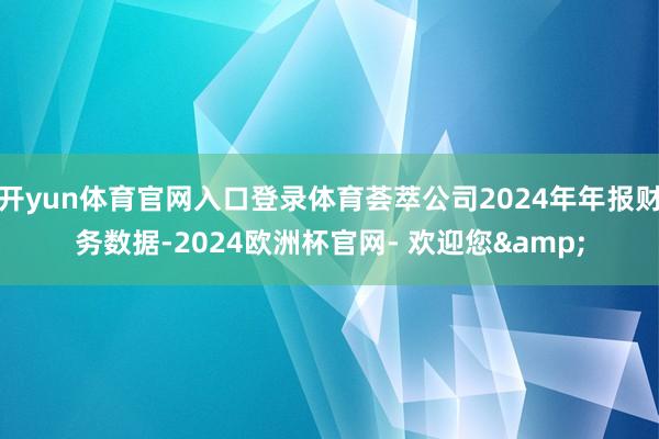 开yun体育官网入口登录体育荟萃公司2024年年报财务数据-2024欧洲杯官网- 欢迎您&