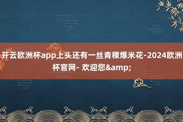 开云欧洲杯app上头还有一丝青稞爆米花-2024欧洲杯官网- 欢迎您&