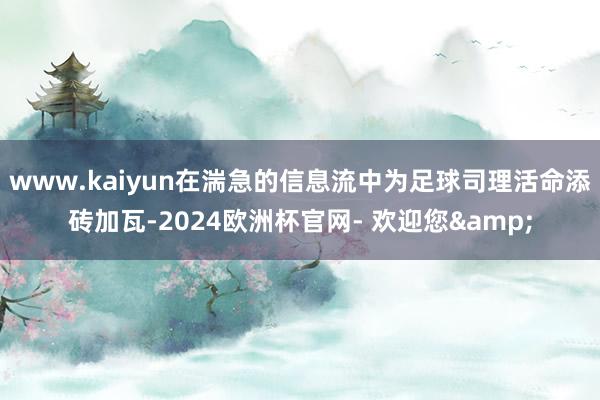 www.kaiyun在湍急的信息流中为足球司理活命添砖加瓦-2024欧洲杯官网- 欢迎您&
