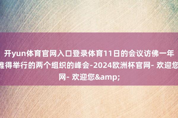 开yun体育官网入口登录体育11日的会议访佛一年前在利雅得举行的两个组织的峰会-2024欧洲杯官网- 欢迎您&