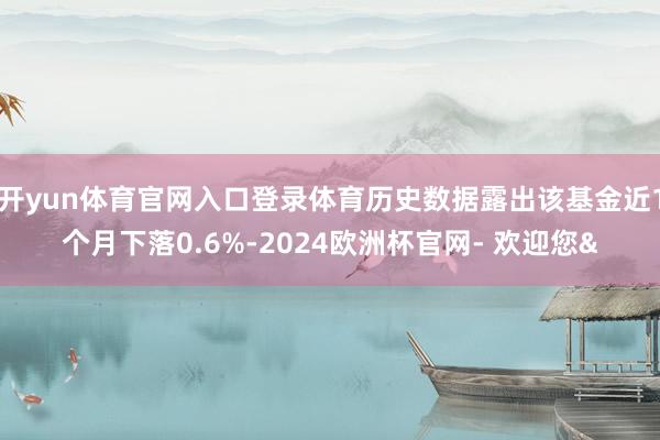 开yun体育官网入口登录体育历史数据露出该基金近1个月下落0.6%-2024欧洲杯官网- 欢迎您&