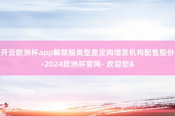 开云欧洲杯app解禁股类型是定向增发机构配售股份-2024欧洲杯官网- 欢迎您&