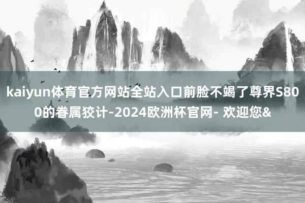 kaiyun体育官方网站全站入口前脸不竭了尊界S800的眷属狡计-2024欧洲杯官网- 欢迎您&