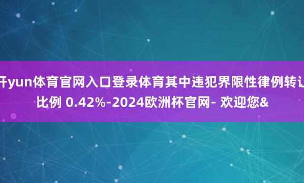 开yun体育官网入口登录体育其中违犯界限性律例转让比例 0.