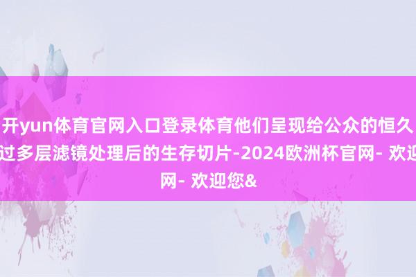 开yun体育官网入口登录体育他们呈现给公众的恒久是经过多层滤