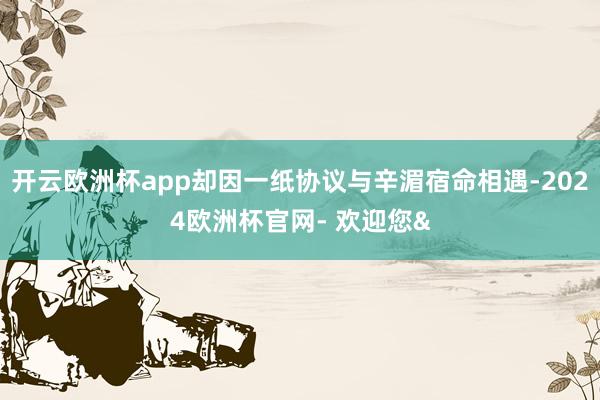 开云欧洲杯app却因一纸协议与辛湄宿命相遇-2024欧洲杯官