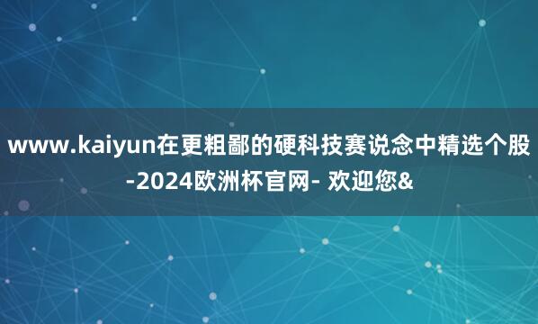 www.kaiyun在更粗鄙的硬科技赛说念中精选个股-2024欧洲杯官网- 欢迎您&