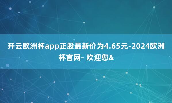 开云欧洲杯app正股最新价为4.65元-2024欧洲杯官网-