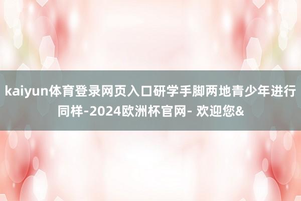 kaiyun体育登录网页入口研学手脚两地青少年进行同样-20