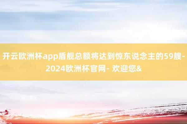 开云欧洲杯app盾舰总额将达到惊东说念主的59艘-2024欧
